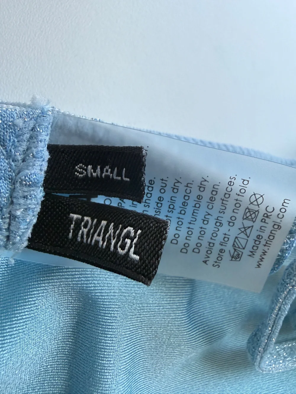 triangl swimwear Blue Shimmer Bikini Set